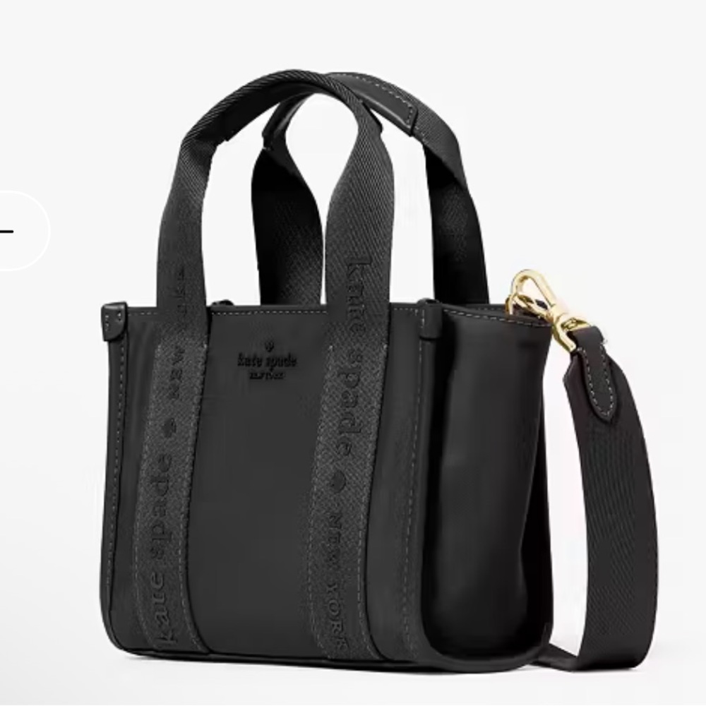 NWT Kate Spade Kip Nylon Small Tote bag NWT black - Picture 2 of 7
